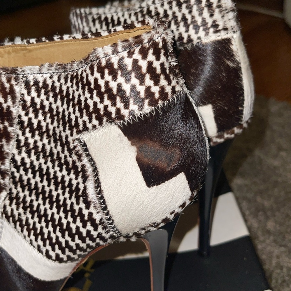 L.A.M.B Jenner Pony Hair Ankle Boots - Picture 4 of 11